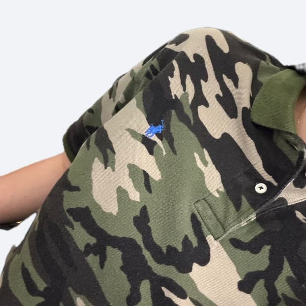 🪖폴로 랄프로렌 블루포니 카모 밀리터리 PK 카라티🪖