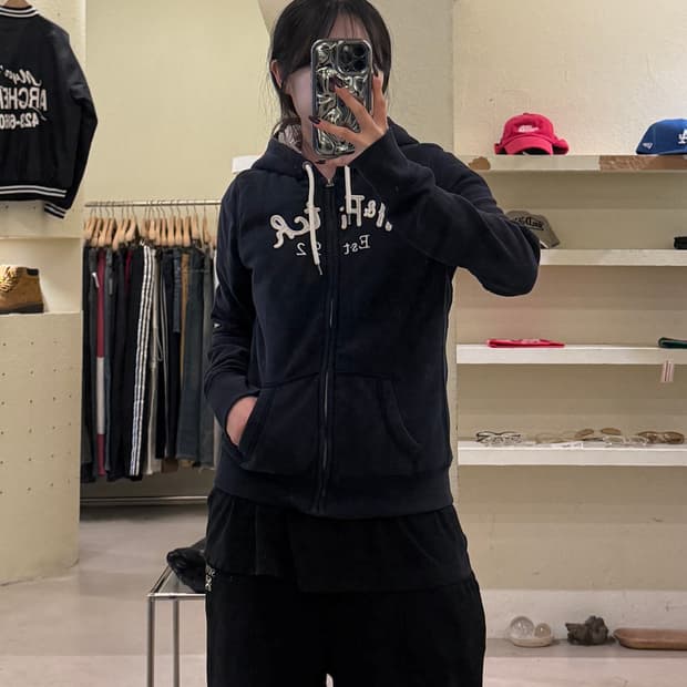 아베크롬비 피치 아치로고 후드집업 U1530