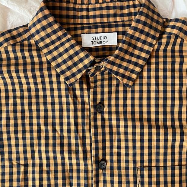 스튜디오톰보이 체크반팔셔츠