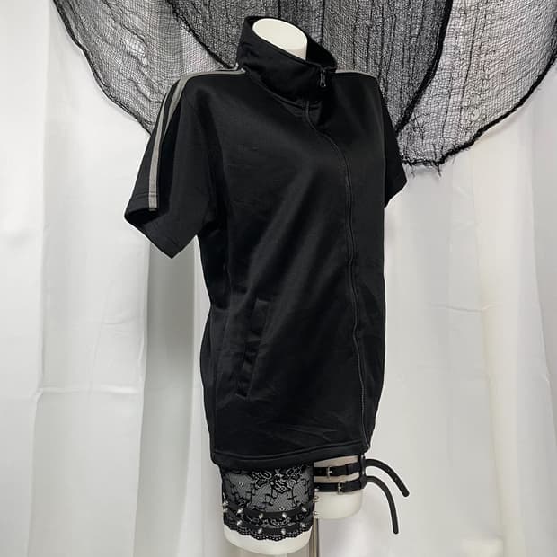 black zip-up