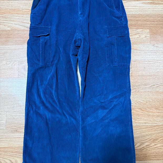 [XL] 블랙아웃 코듀로이 카고 팬츠 블루 팝니다!