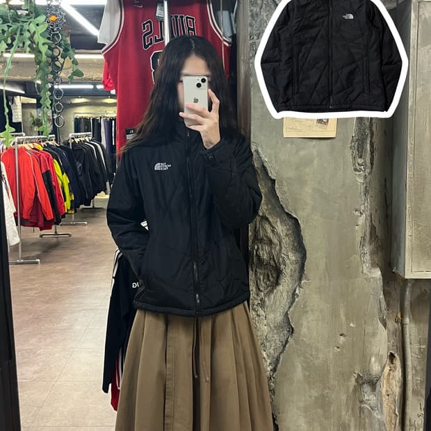 노스페이스 퀄팅 점퍼 블랙 L #csz1922