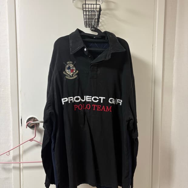 PROJECTGR 프로젝트 G/R 폴로 패러디 셔츠 블랙 Size 2