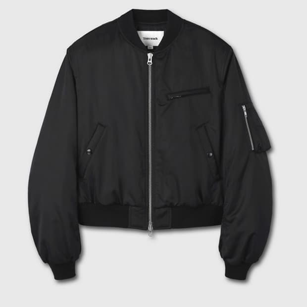Tonywack 크롭 패디드 봄버 블랙 (L)
