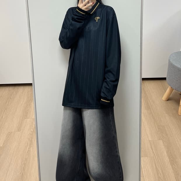 (새상품) 오버더피치 x 기네스 콜라보 블랙 긴팔 져지