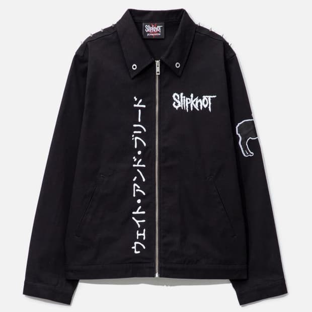 플레저스 X 슬립낫 이퀄 어깨 메탈스파이크 장식 워크 재킷