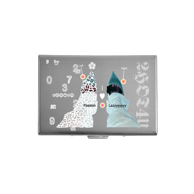 ⛧*̩̩⋆ Stiletto heels metal card case *⋆⛧