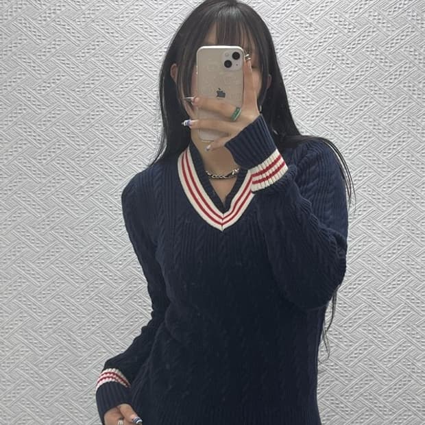 유니클로 이네스 드 라 프라상쥬 꽈배기 꽈배기 니트 85 C07818