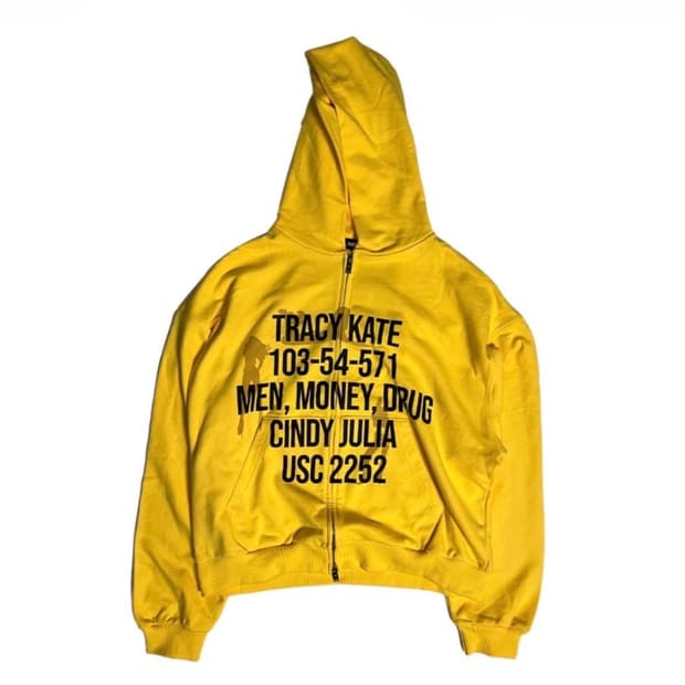 파코서플라이 옐로우 후드집업