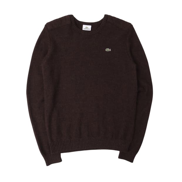 라코스테 다크브라운 울 알파카 모헤어 니트