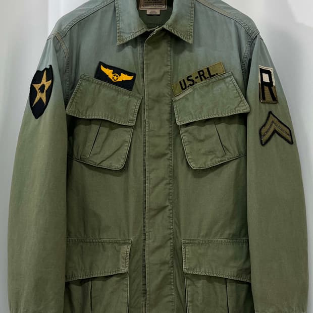 폴로 랄프로렌 썬페이드 밀리터리 정글퍼티그 쉐브론 자켓