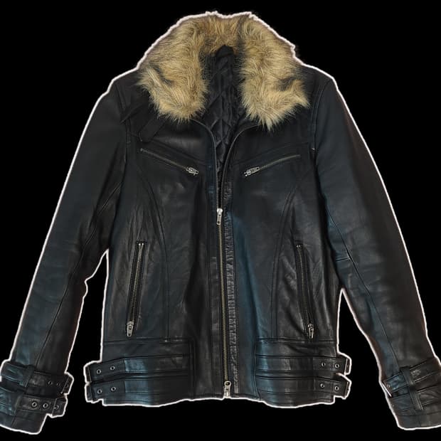 잭로즈 빈티지 퍼 레더자켓