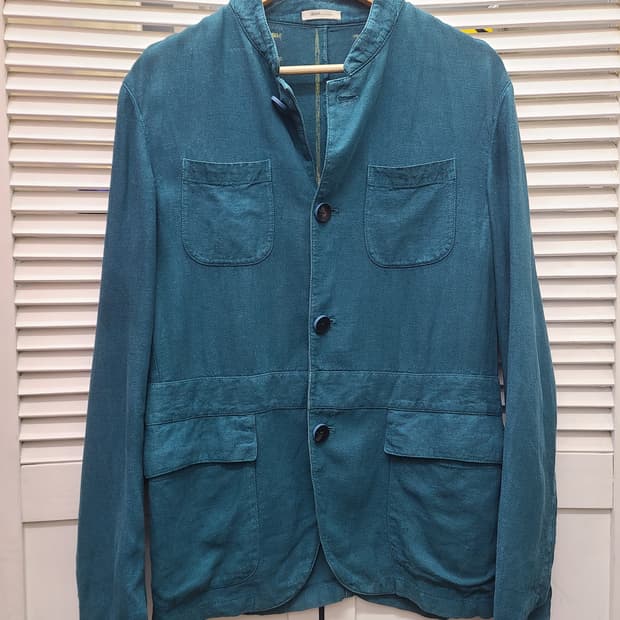 아르마니꼴레지오니 린넨 블레이저 자켓