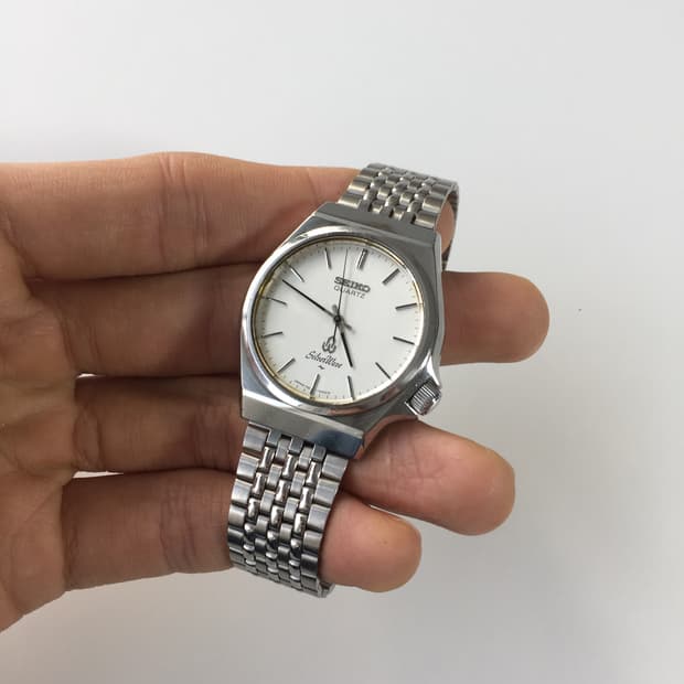 80s seiko silver wave quartz