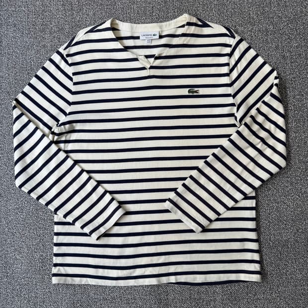 라코스테 스트라이프 롱슬리브
