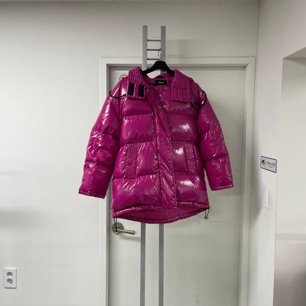 디젤 유광 핑크 패딩 XXS(W)