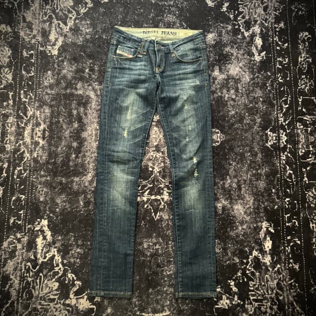 00s Diesel Crystal Detailed Denim Pants