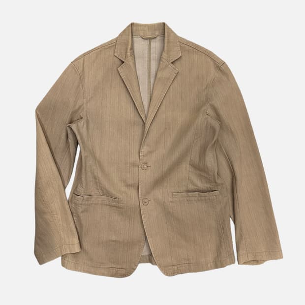 D'HOMME beige stripe blazer