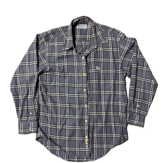 빈티지 버버리 체크 셔츠