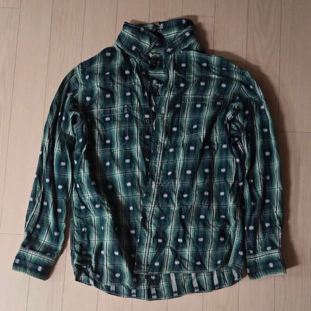 (택포)Power to the people 긴팔 그린 셔츠 L사이즈