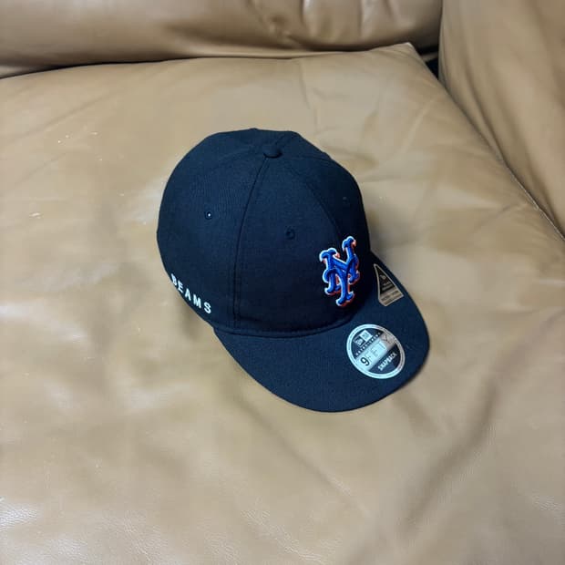 빔즈 빔스 뉴에라 9Fifty 6패널 볼캡 모자 뉴욕 메츠 블랙