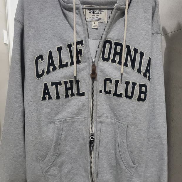 Who A U 캘리포니아애슬레틱클럽 후드집업 그레이