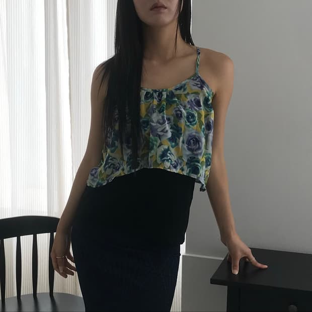 summer floral sleeveless