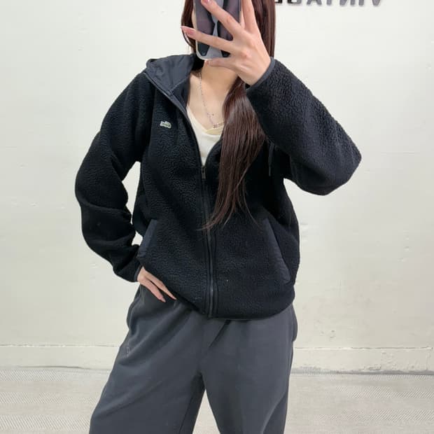 라코스테 뽀글이 후리스 후드집업