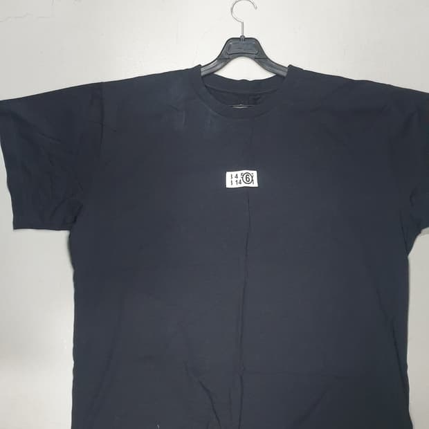 MM6 메종 마르지엘라 블랙 반팔 티셔츠 XL