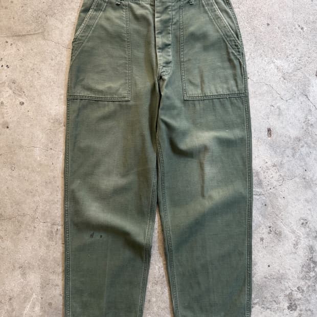 70s U.S Army OG-107 Cotton Utilit Pants