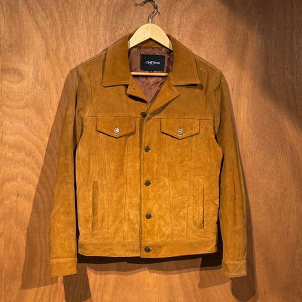 도프제이슨 카우레더 스웨이드 트러커 자켓 M