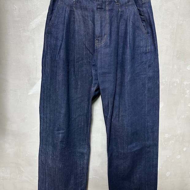 비슬로우 와이드 셀비지 데님 팬츠 28사이즈