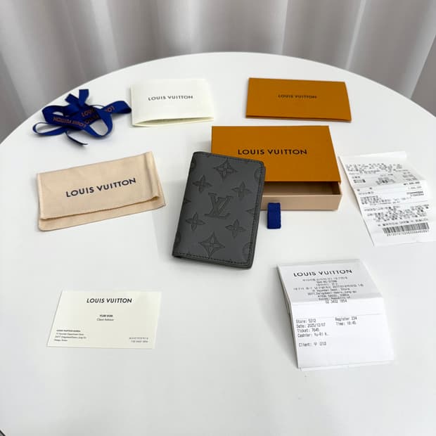 [25년 12월/ 백화점] 루이비통 쉐도우 오거나이저 지갑 그레이