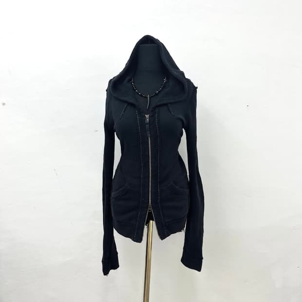 Grunge texture long hoodie