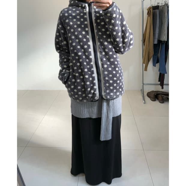 빈티지 도트 리버서블 자켓