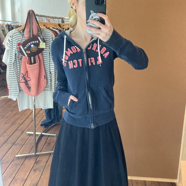 아베크롬비 네이비 후드집업 