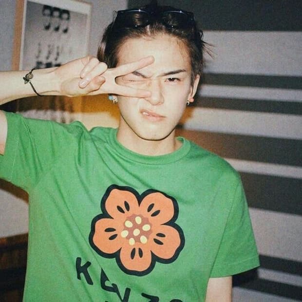 Kenzo 보케 반팔 그린