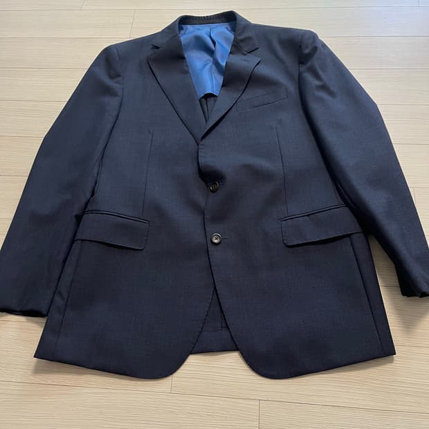 캠브리지 멤버스 까노니코원단 네이비 남성 정장 상하의 세트