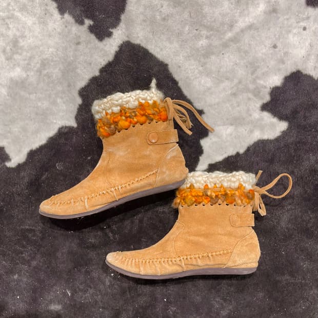bohemian hippie suede boots