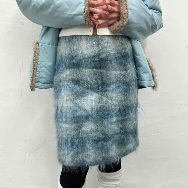 빈티지 모헤어 스커트