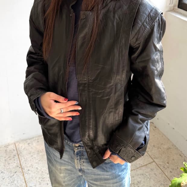 리얼레더 양가죽 블루종 자켓