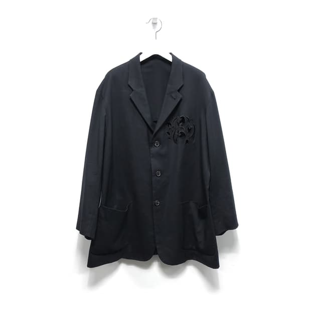 YOHJIYAMAMOTO Y's 플라워 아플리케 재패니즈 클래식자켓 원판