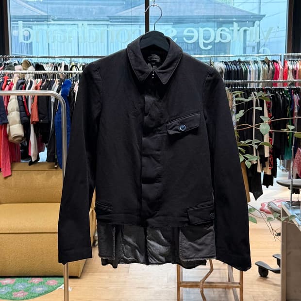 꼼데가르송 robe de chambre 블랙 AD2002 레이어드 자켓 