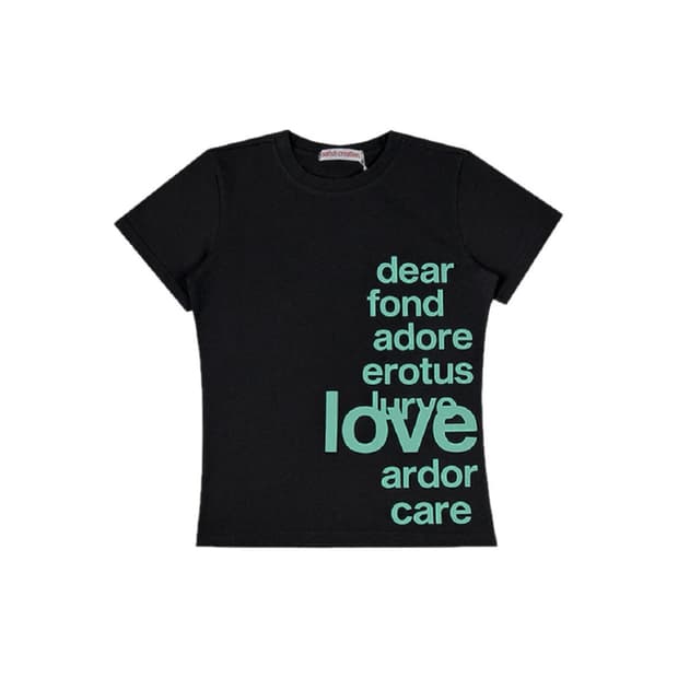 오피쉬 반팔 에이나 반팔 오피쉬 LETTERING T-SHIRT, BLA