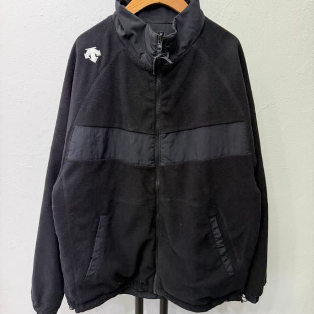 정품) 데상트 리버시블 양면 플리스 집업 자켓 100