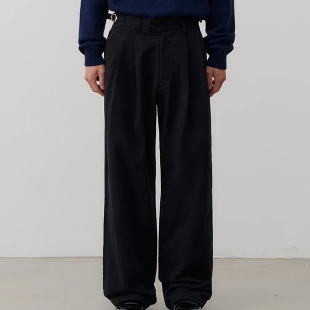 (1) 노운 와이드 치노팬츠 블랙