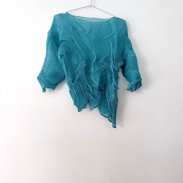 PLEATSME textured top / mint