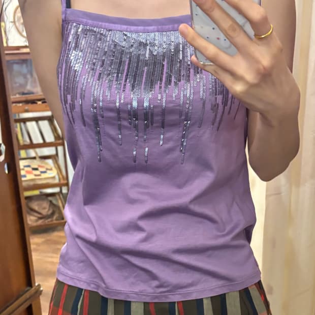 jpn vintage purple gliter sleeveless