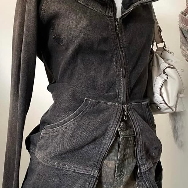 g.o.a 고아 워싱 후드집업