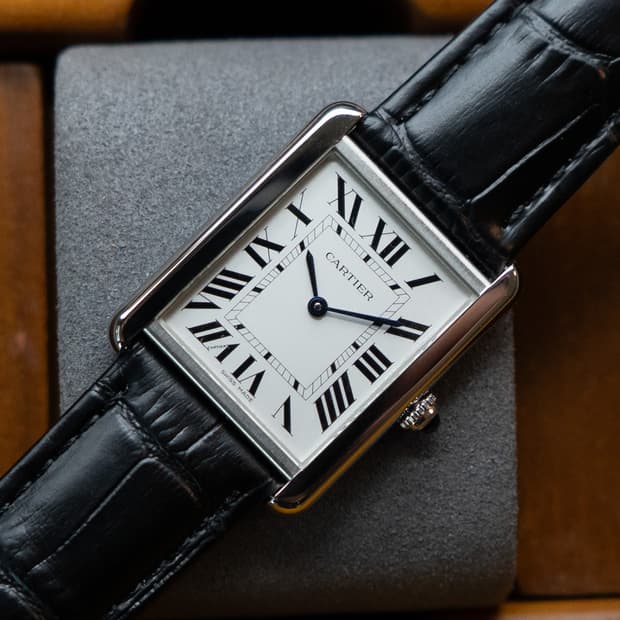까르띠에 탱크 솔로 L 라지 메탈 시계